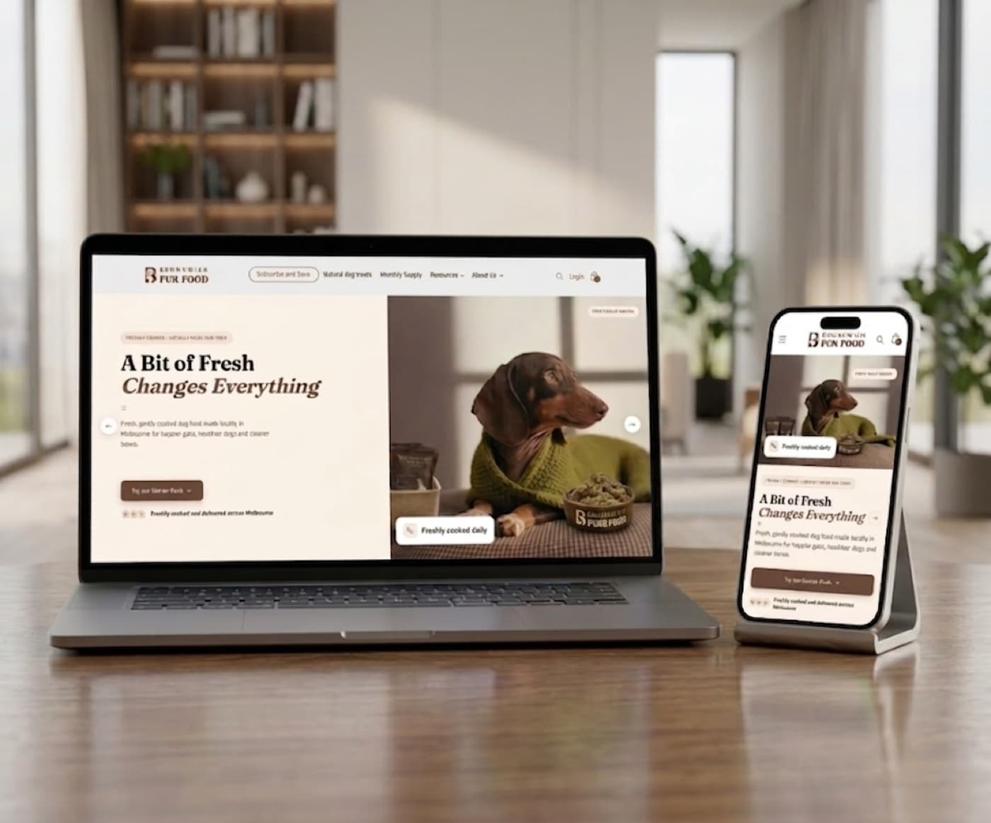 Brunswick Fur Food website screenshot